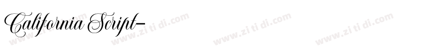 California Script字体转换 California Script字体转换